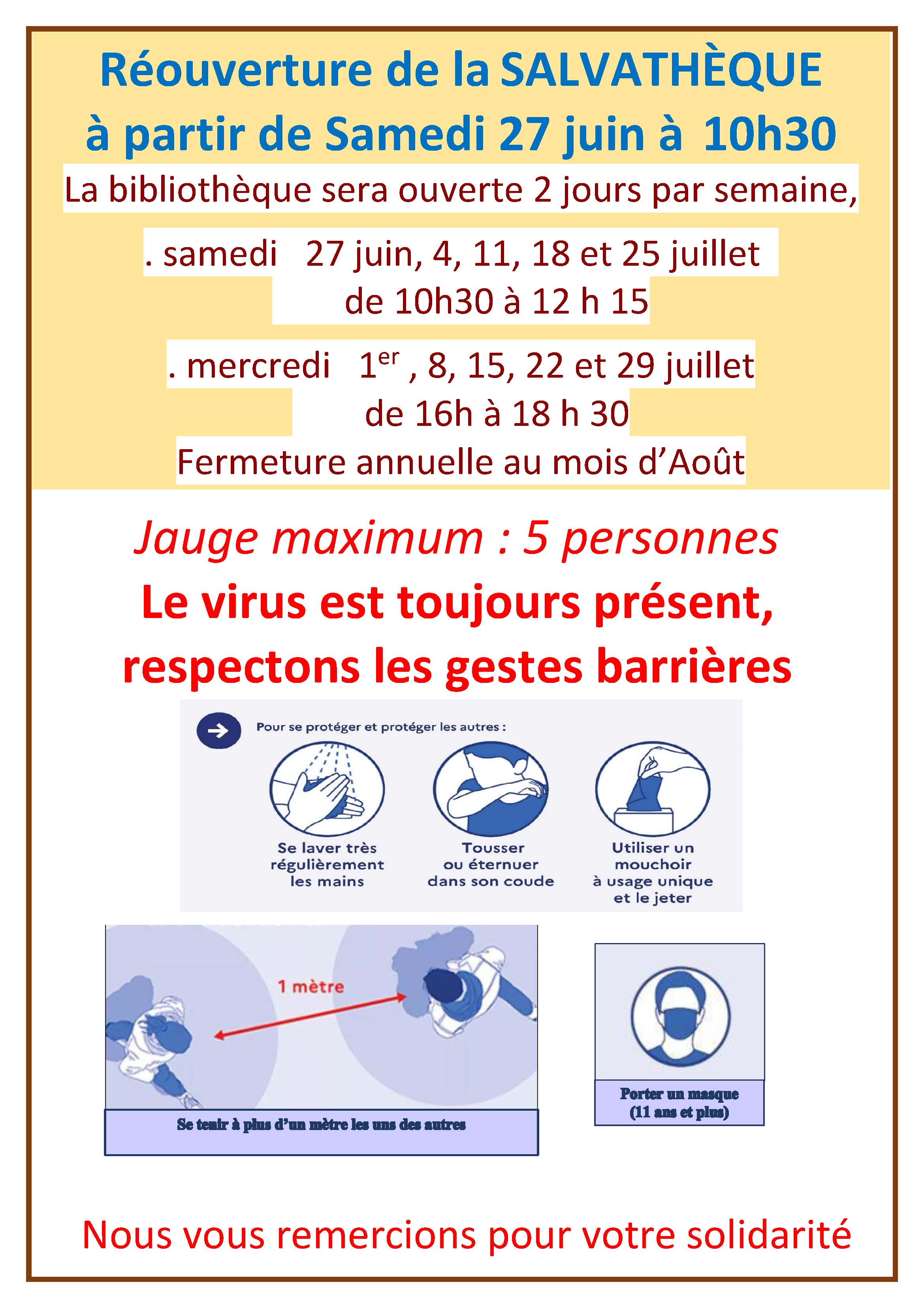 AFFICHE reouverture salva FRL