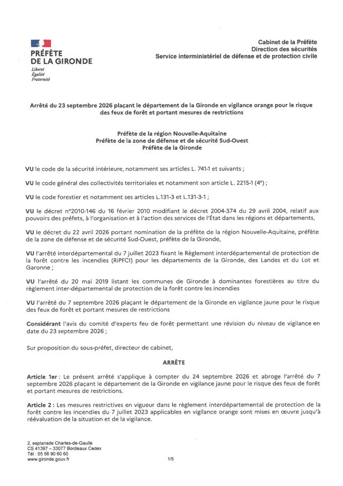 260924 pge1 Arrete vigilance orange FDF